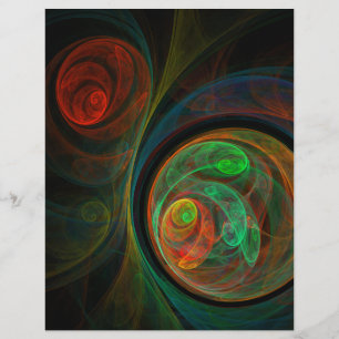Papier En-tête de lettre d'art Abstrait vert de renaissan