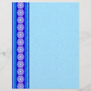 Papier En-tête de lettre de l'étoile bleue et violette de