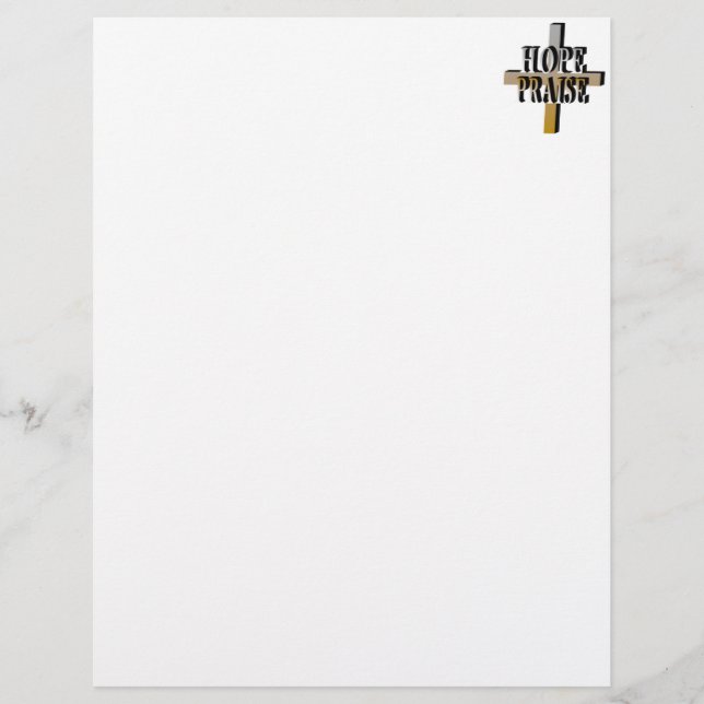 Papier En-tête de lettre de louange d'espoir (Devant)