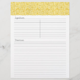 Papier En-tête de lettre de recette de Julianna