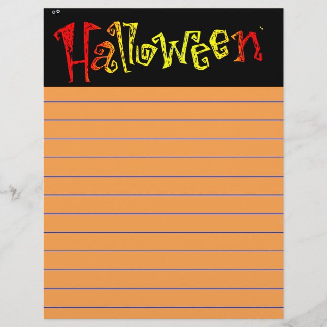 Papier En-tête de lettre d'Halloween (Devant)