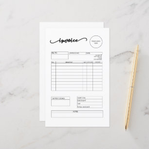 Papier En-tête de lettre Facturer les fournitures pour pe