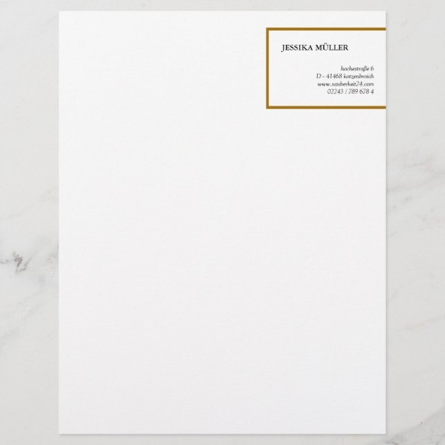 Papier En-tête de lettre Gold ID (Devant)