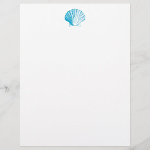 Papier En-tête de lettre Ocean Blue Seashell