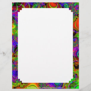 Papier En-tête de lettre personnalisé C~14 fractal 01 - 8