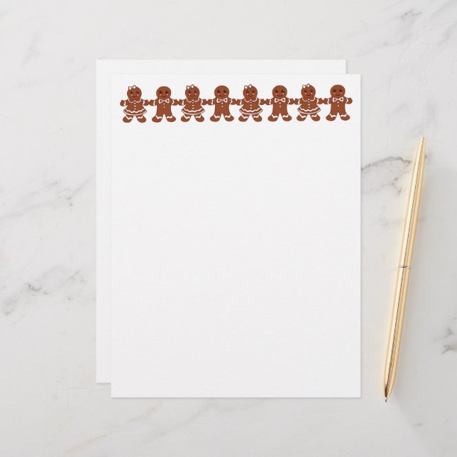 Papier En-tête de pain d'épices (Devant/Arrière en situation)