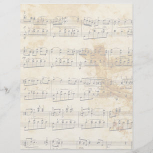 Papier En-tête de parchemin de musique ancienne vintage