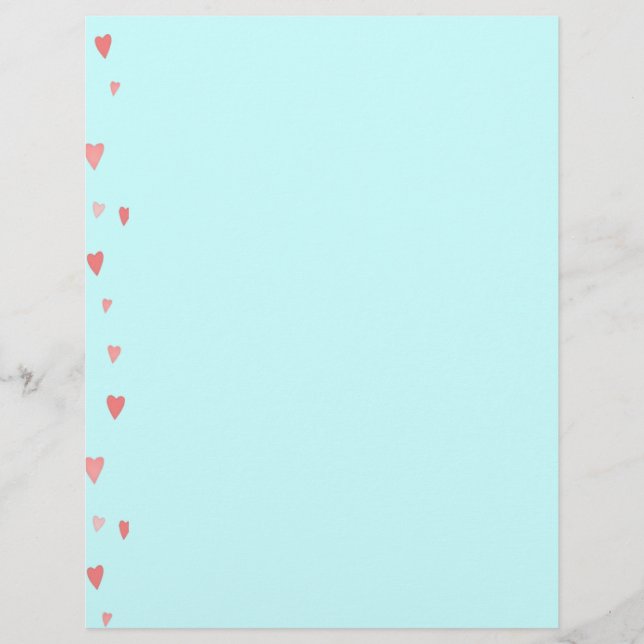 Papier En-tête des coeurs (Devant)