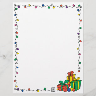 Papier En-tête des feux de Noël