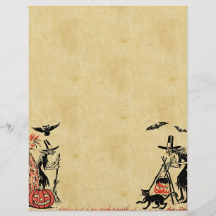 Papier En-tête des sorcières d'Halloween