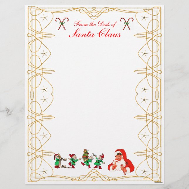 Papier En-tête du bureau du Père Noël (Devant)