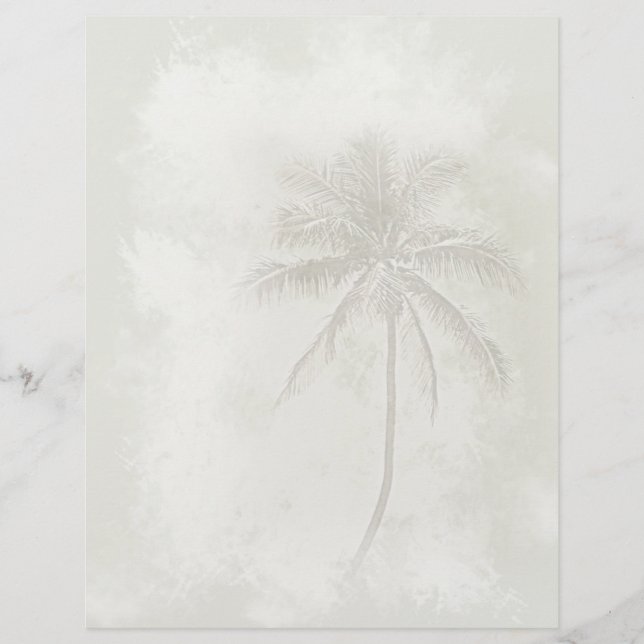 Papier En-tête Palm Tree - Couleur sable (Devant)