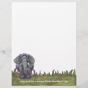 Papier En-tête personnel Eléphant mignon