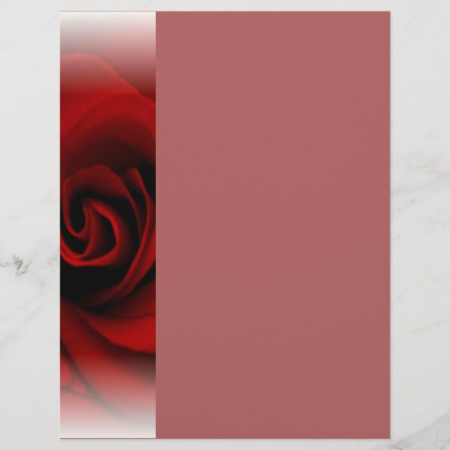 Papier En-tête Rose rouge (Devant)