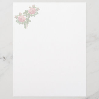 Papier En-tête rose vintage