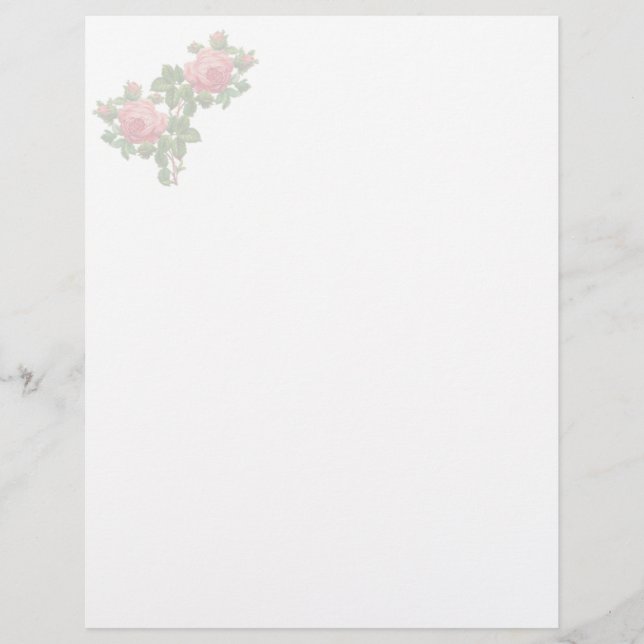 Papier En-tête rose vintage (Devant)