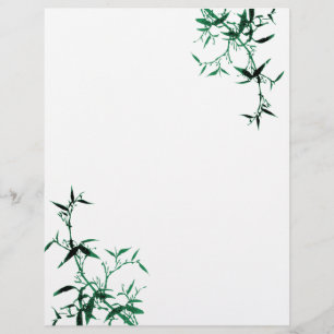 Papier En-tête vert en bambou