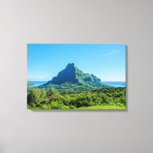 Papier en toile vert tropical Moorea