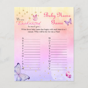 Papier Enchantée Pour Rencontrer Butterfly Baby shower No