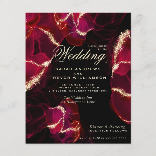 Papier Encre D'Alcool Gras Mariage Budget (Devant)