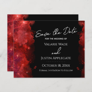 Papier Encre d'alcool rouge Enregistrer la date Mariage
