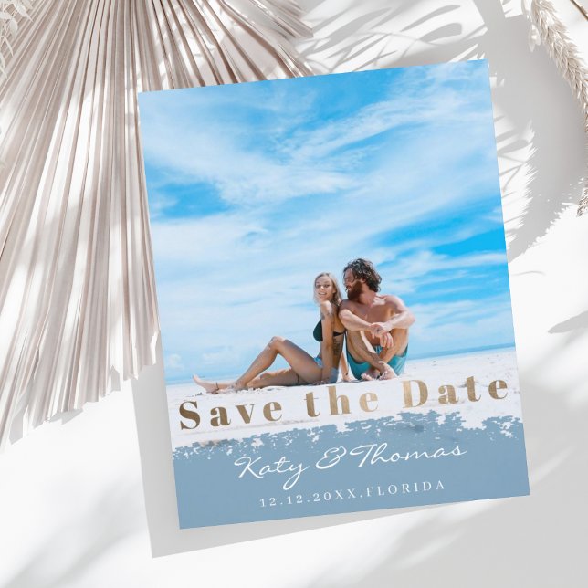 Papier Enregistrer la date Budget Faux Gold Photo (Créateur téléchargé)