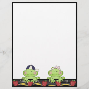 Papier Enseignant de l'école de grenouille pour garçons e