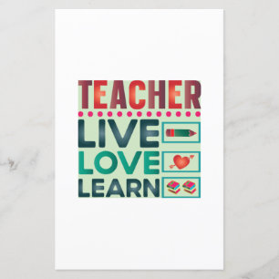 Papier Enseignant Vivre Amour Apprendre