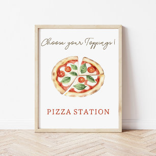 Papier Enseigne de table personnalisée Pizza Station