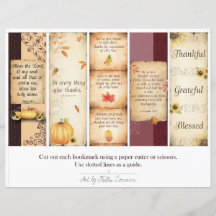 Ensemble de 5 Signets de gratitude
