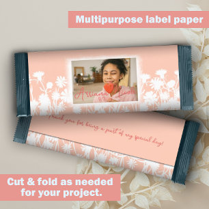 Papier Envelopper blanc Bat mitzvah Personnalisé Barre à
