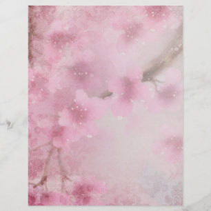 Papier Ephémère Cherry Blossom Aquarelle & Damask