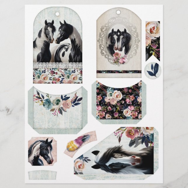 Papier Ephémère de Junk Journal avec Joli Pinto Hors (Devant)