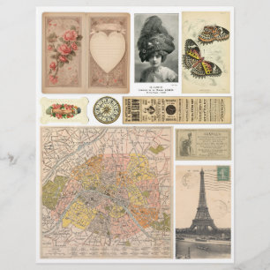 Papier Ephémère Vintage d'inspiration française authentiq