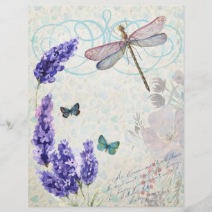 Papier Ephémère vintage Fleur Garden
