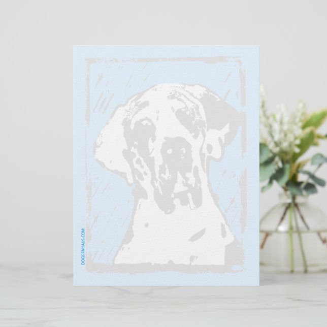 Papier Esra Harlekin Great Dane (Debout devant)