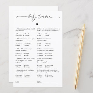 Papier Essais minimaliste pour bébé de coeur Baby shower