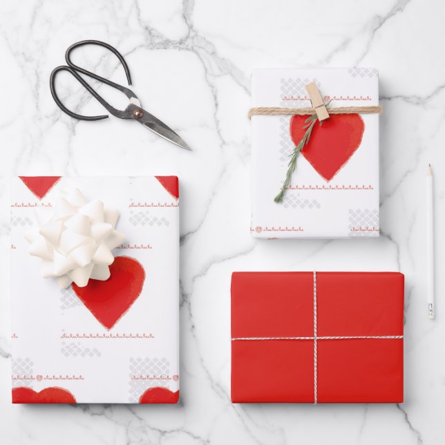 Papier et feuilles de papier pour la Saint-Valenti (Recto)