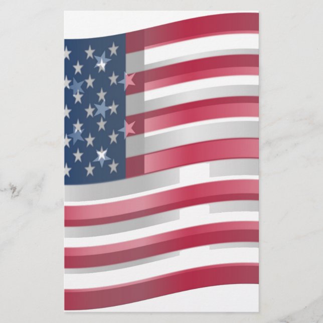 Papier États-Unis d'Amérique National Drapeau couleurs Ar (Devant)