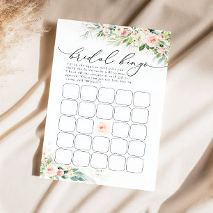 Papier Ethereal Blush rose Roses Fête des mariées Bingo J