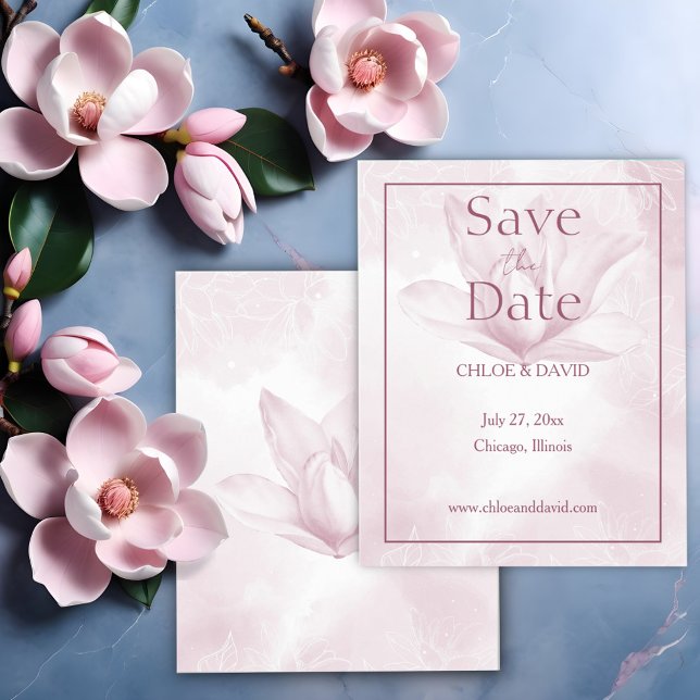 Papier Ethereal Magnolia, Mariage Budget Enregistrer La D (Créateur téléchargé)