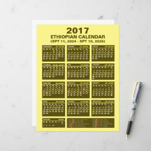 Papier Ethiopian Calendar Converter Spt 2024 à 2025