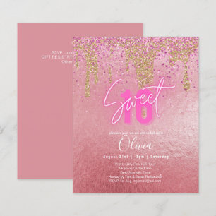 Papier Étincelles Douces16 Glitterie rose Anniversaire