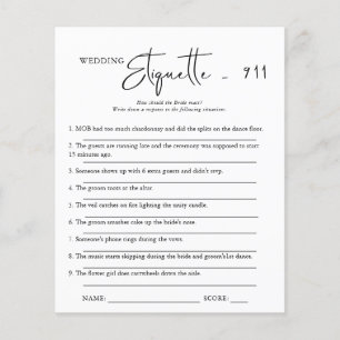 Papier Étiquette 911   Jeu de Fête des mariées