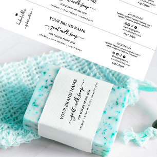 Papier Étiquette d'enveloppement pour bande de savon noir