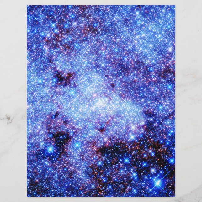 Papier Étoiles à étincelles bleues (Devant)