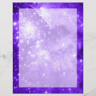 Papier Étoiles célestes violettes