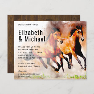 Papier Étonnant Cheval Sauvage Budget Mariage Inviter