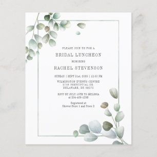 Papier Eucalyptus de l'aquarelle de la nuptiale budgétair