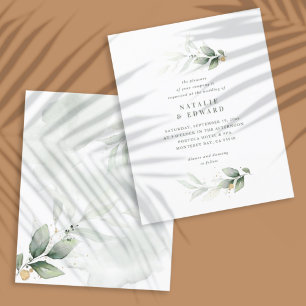 Papier Eucalyptus or budget moderne mariage élégant